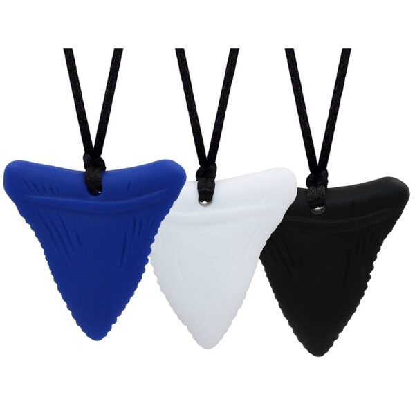 Version 1.0.0 Shark Tooth Chewy Necklace Silicone (3 Pack)