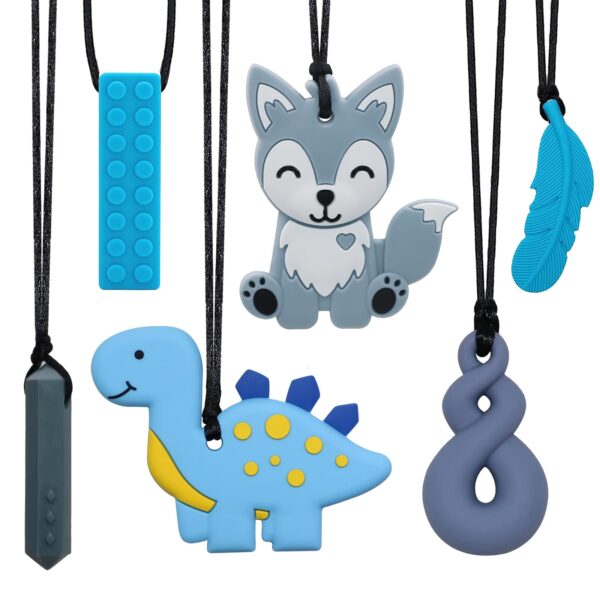 Version 1.0.0 Dinosaur Chewy Necklace Variety Pack (6 Pack)