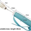 ADAP-6-2 Flexible Stainless Steel Spoon and Fork Set with Adjustable Strap