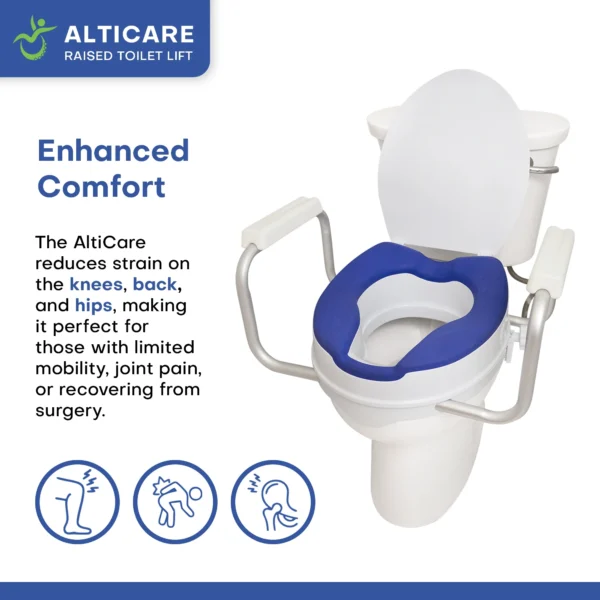 ADAP-19-1 AltiCare 5” Non-Slip Raised Toilet Seat