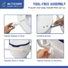 ADAP-19-4 AltiCare 5” Non-Slip Raised Toilet Seat