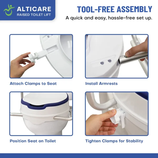 ADAP-19-4 AltiCare 5” Non-Slip Raised Toilet Seat