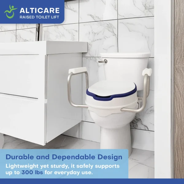 ADAP-19-5 AltiCare 5” Non-Slip Raised Toilet Seat