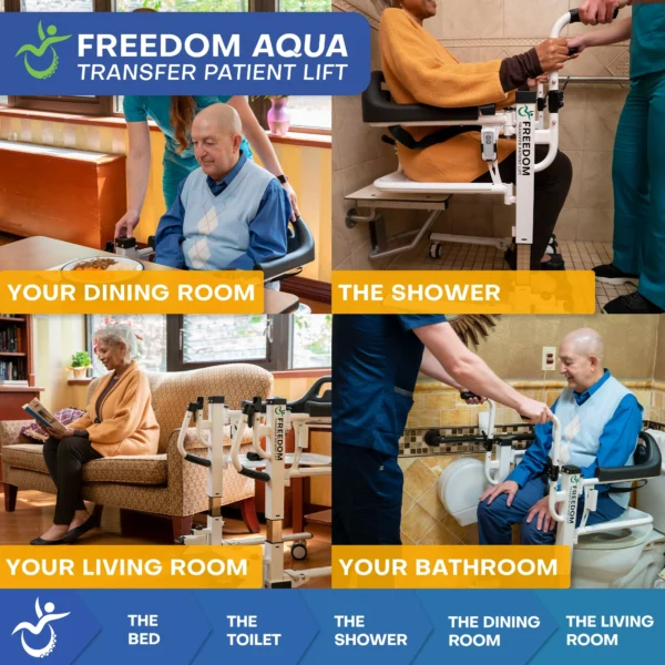 ADAP-20-7 Freedom Aqua Waterproof Patient Lift - Sling Free Transfers