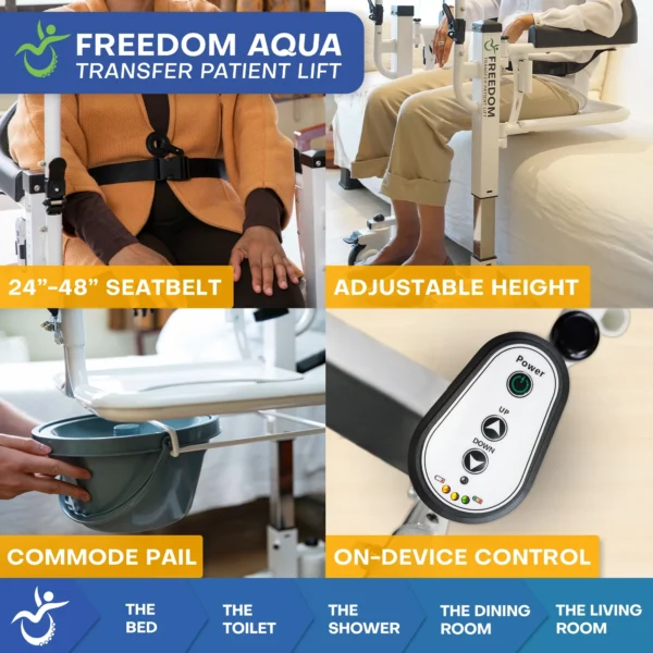 ADAP-20-8 Freedom Aqua Waterproof Patient Lift - Sling Free Transfers