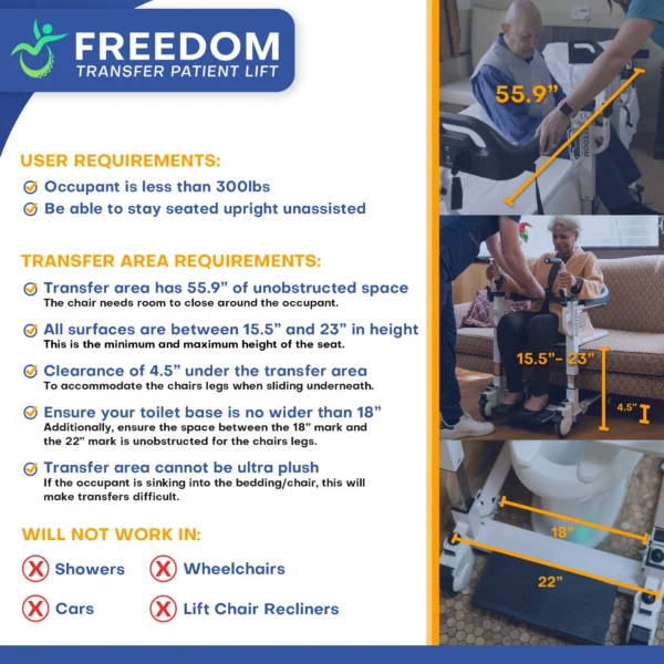 ADAP-21-1 Freedom Transfer Patient Lift - Sling Free Transfers