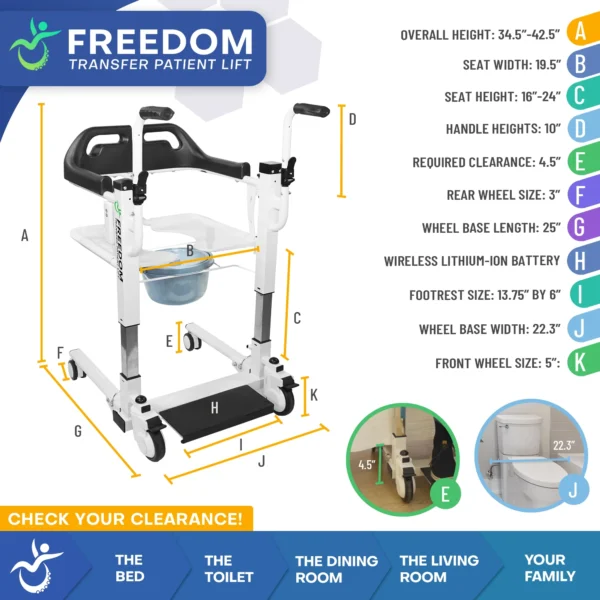ADAP-21-4 Freedom Transfer Patient Lift - Sling Free Transfers