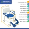ADAP-24-4 Sidekick Shower Chair with Commode Opening and Wheel Attachments