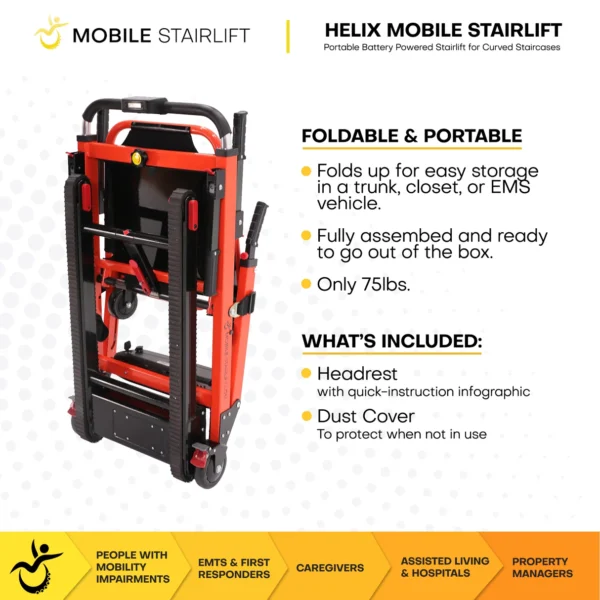 Helix Mobile Stairlift - Curved Staircases