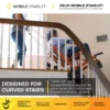 Helix Mobile Stairlift - Curved Staircases