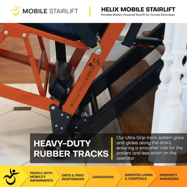 Helix Mobile Stairlift - Curved Staircases