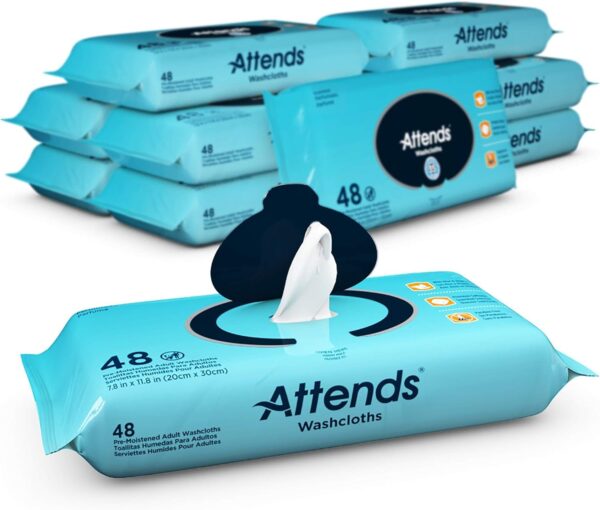 Attends Washcloths  Cleansing Wipes for Incontinence, 576ct Case