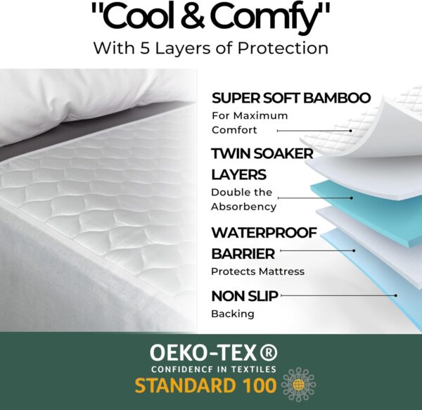 Organic Washable Incontinence Bed Pads 2 Organic Washable Incontinence Bed Pads